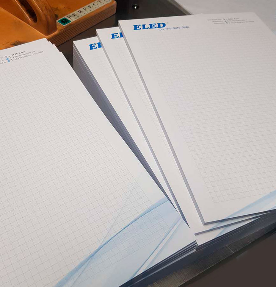 potiskani pisalni bloki