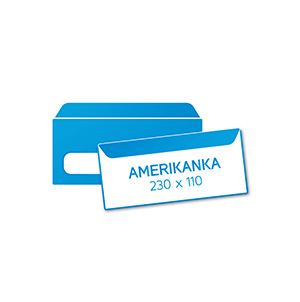 kuverta amerikanka z oknom